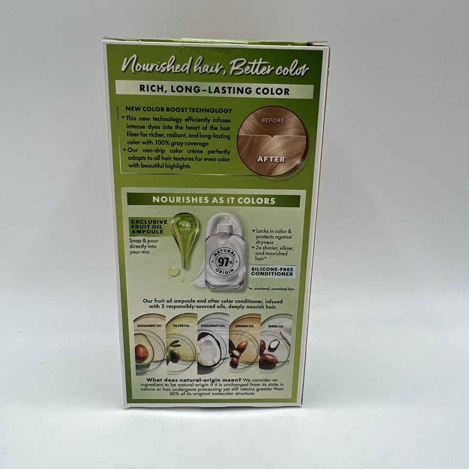 Paquete de 1 color de cabello permanente rubio dorado claro Garnier Nutrisse #93 Foto 3 de 4