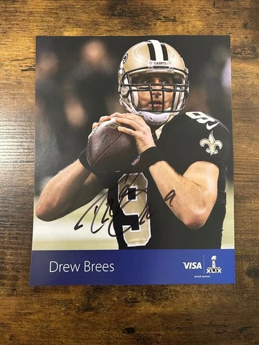 Drew Brees Signed Visa Promotional Flyer  Autographed Original #2