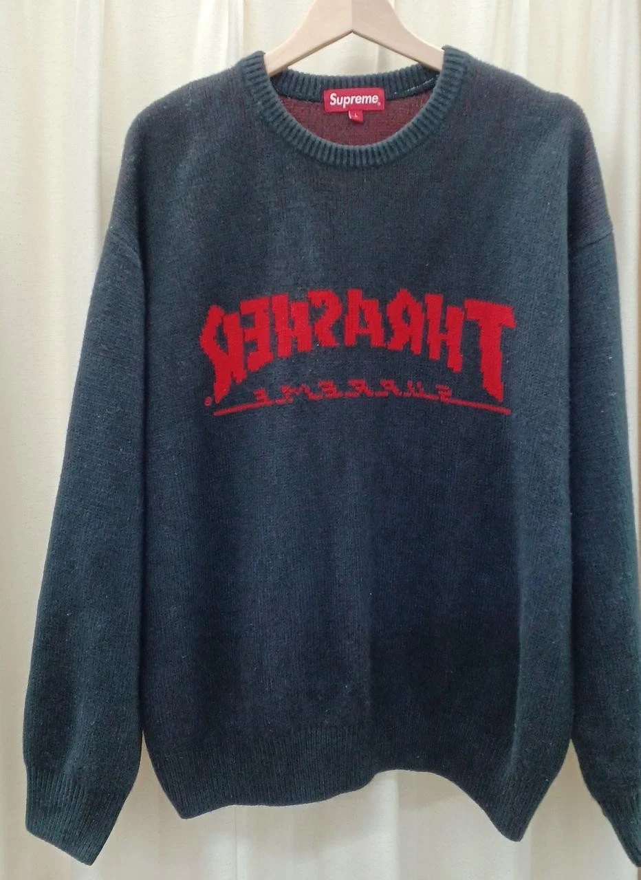 Pull noir suprême logo thrasher état B