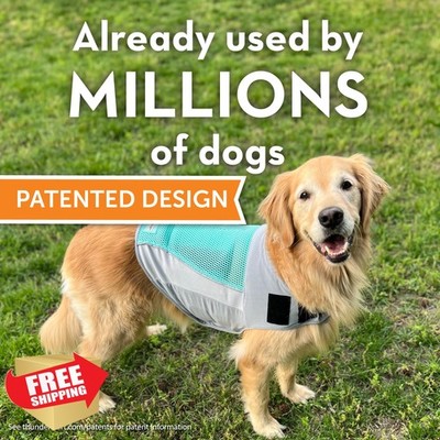 ThunderShirt Breeze Dog Anxiety Vest X-Large Aqua Mesh Breathable
