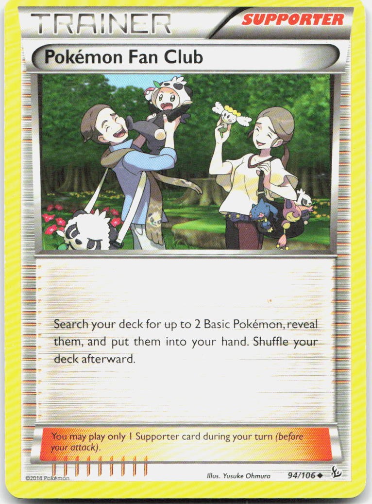 Pokemon Fan Club 94/106 Uncommon Flashfire Pokemon NM/LP