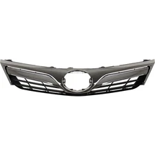 Grille Assembly For 2012-2014 Toyota Camry Painted Black Shell and Insert Sedan