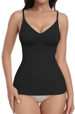 Womens Tummy Control Shapewear Tank Tops Seamless V-Neck Compression Tank Top...