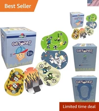 Eco-Friendly Racing Flames Bamboo Eye Patches for Amblyopia Treatment - 50 Count