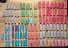 Vintage Hair Rollers Lot Mixed Mesh Plastic Spiky Curlers Retro Hair Styling