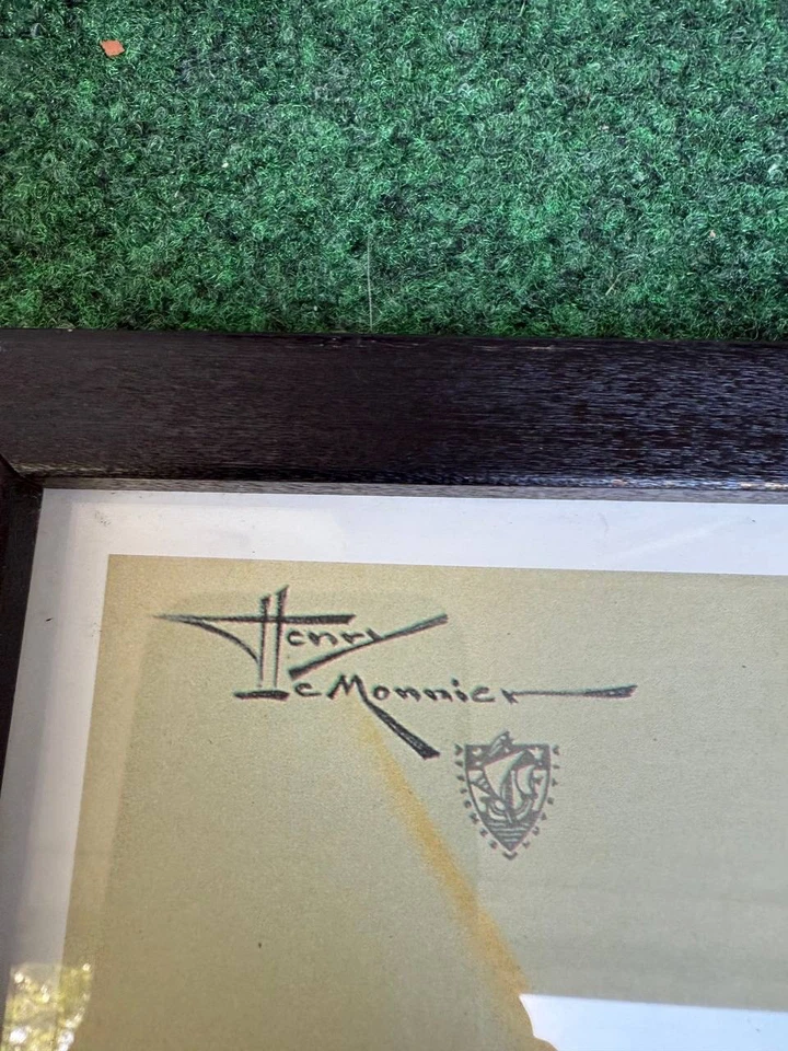 Henri Le Monnier “Sisca Cassis Dijon” 1997 Vintage Poster Framed 19x25 - Image 3 of 4