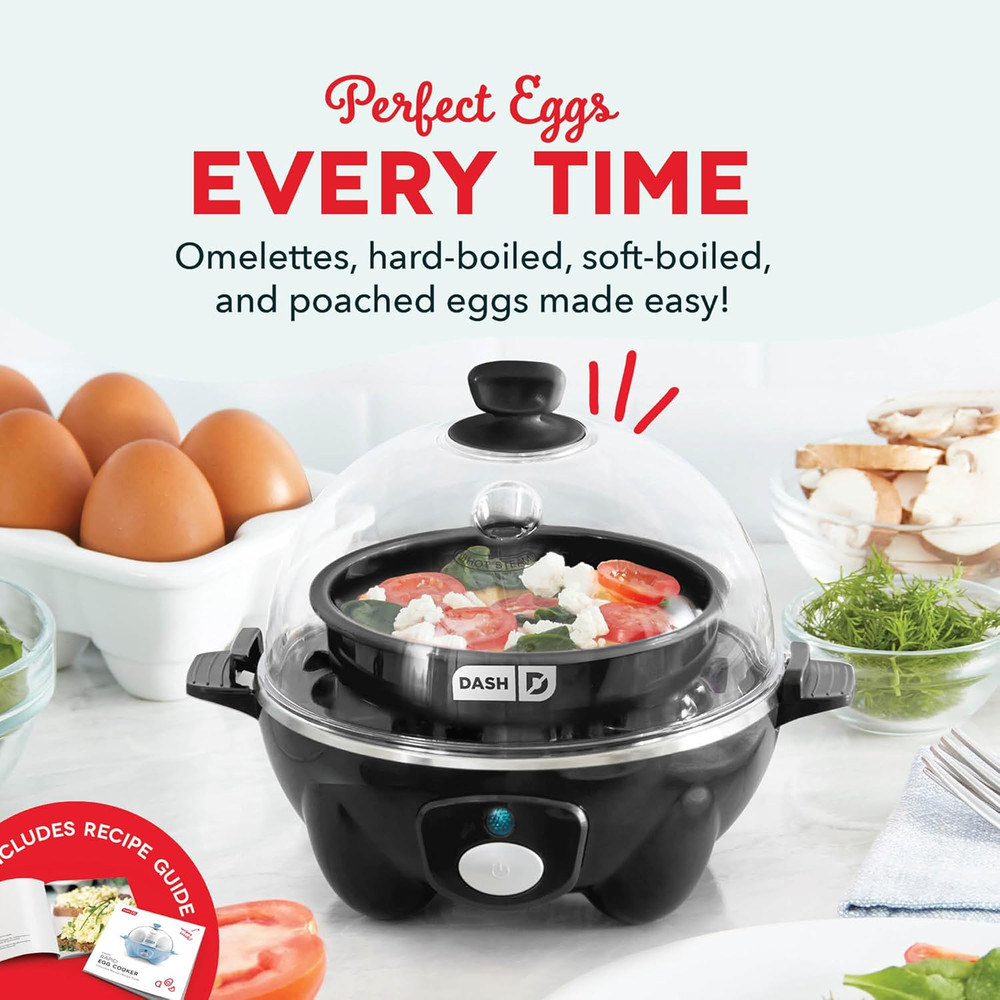 Rapid Egg Cooker - Boiler, Poacher & Steamer - Includes Measuring & Recipe Guide
