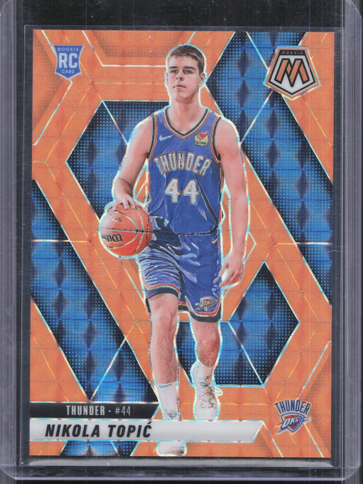 2024-25 Panini Mosaic #242 Nikola Topic Orange Fluorescent #/25 RC
