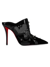 Christian Louboutin MULATIAG 100 Spiked Stud Mule Slide Heels Sandals Shoe 1595