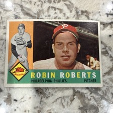1960 Topps Robin Roberts Philadelphia Phillies Baseball Card #264