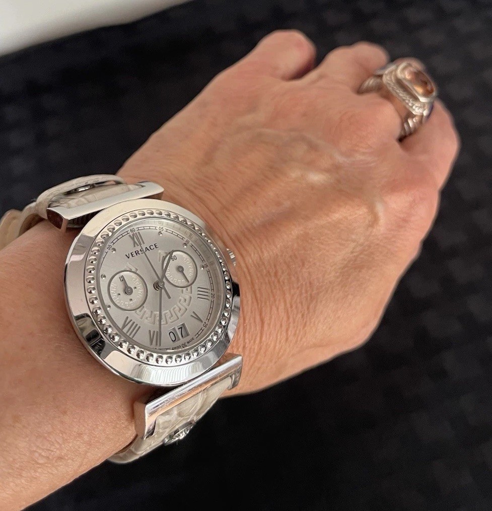 AUTHENTIC Versace Vanity Grey Chronograph Watch 4… - image 4