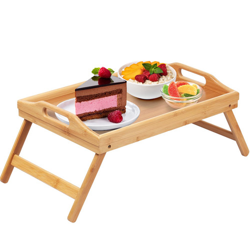 Bed Tray Table Folding Legs with Handles Breakfast Tray for Sofa Eating,Drawi...