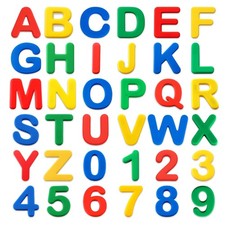 Silicone Alphabet Magnetic Letters and Numbers Set, 36 PCS Educational Multic...