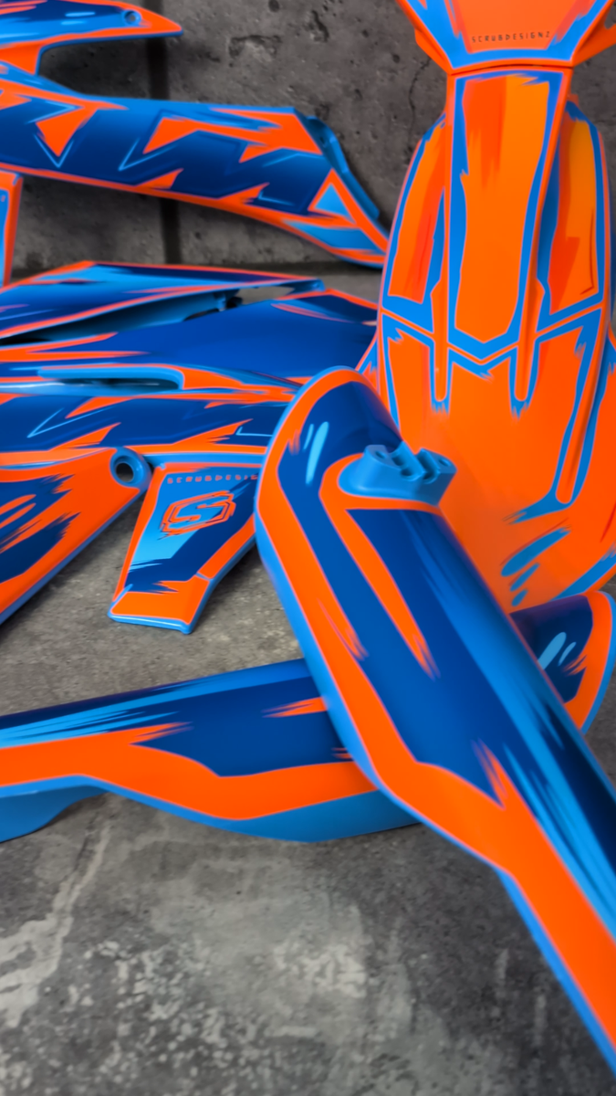Plastics + Graphics KTM 2019-2022 XC XC-F SX SX-F Orange Blue TLD