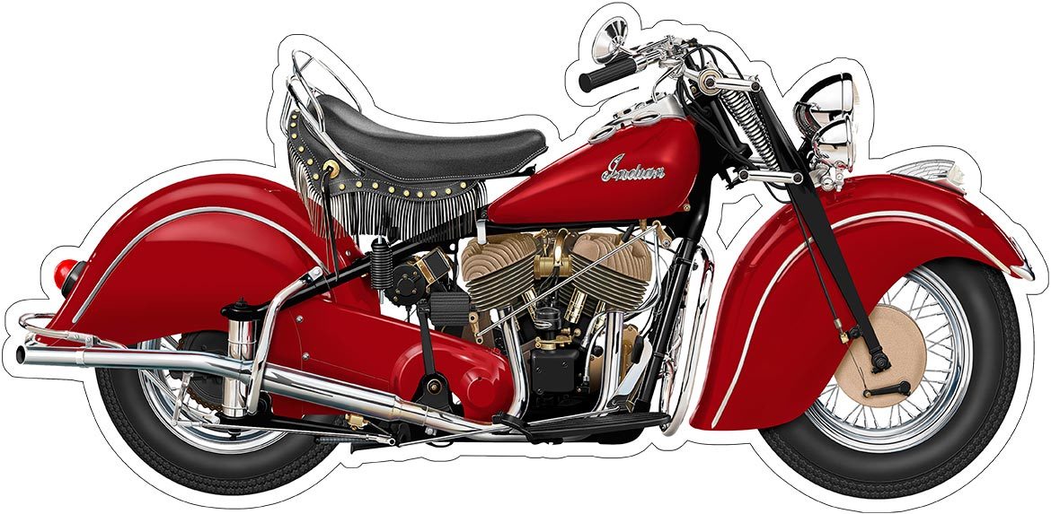 Indian Chief ヴィンテージ バイク テール ライト 1947 Large 1947 Indian Chief Laser Cut Motorcycle Metal Sign | eBay