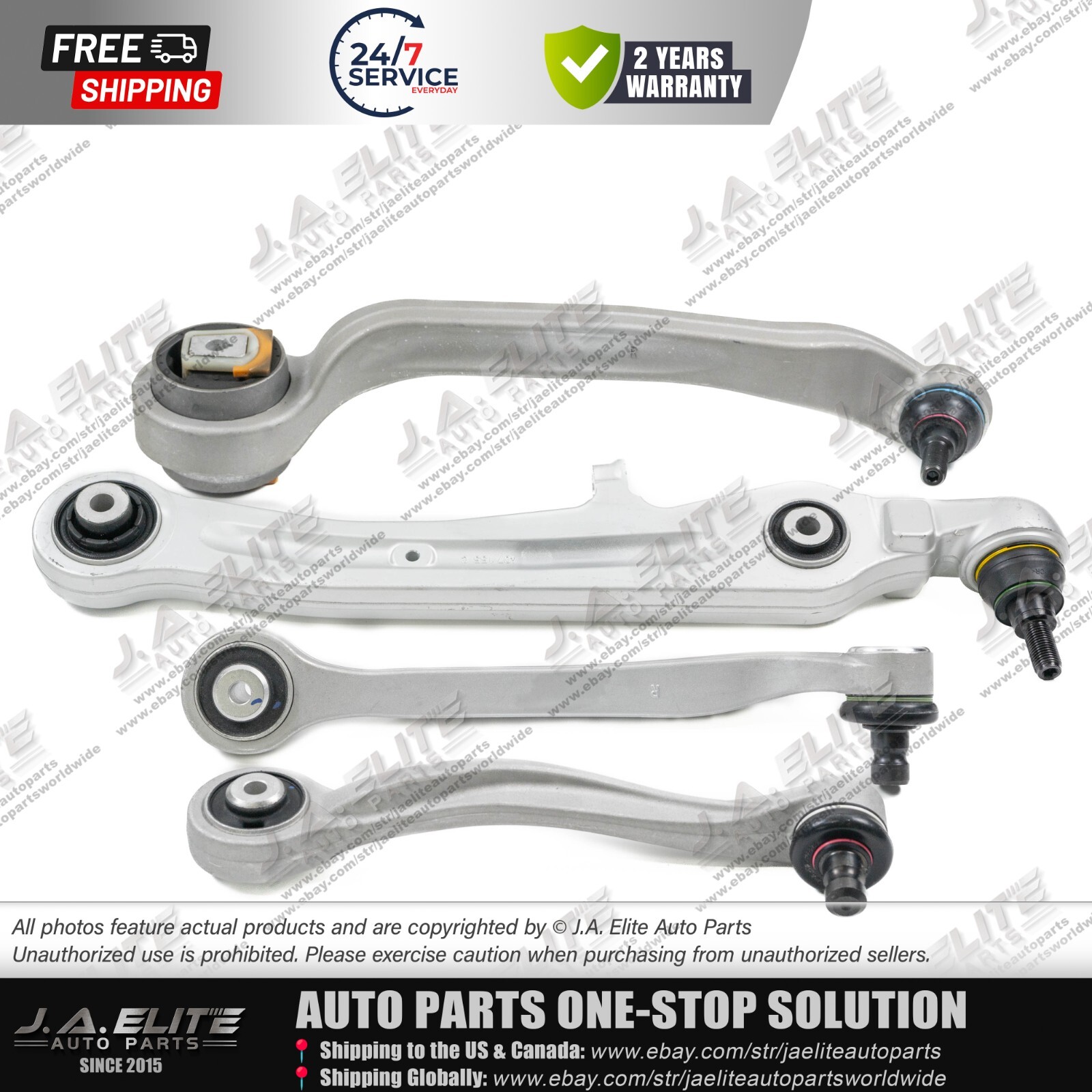 8pcs Front Upper & Lower Control Arm Kit fit Bentley Continental Flying Spur
