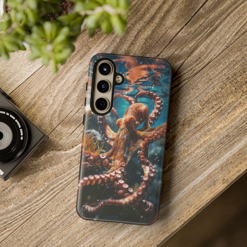 Phone Ink - iPhone, Pixel, Samsung Galaxy Case - Orange Octopus Reef - 第 109/191 張圖片