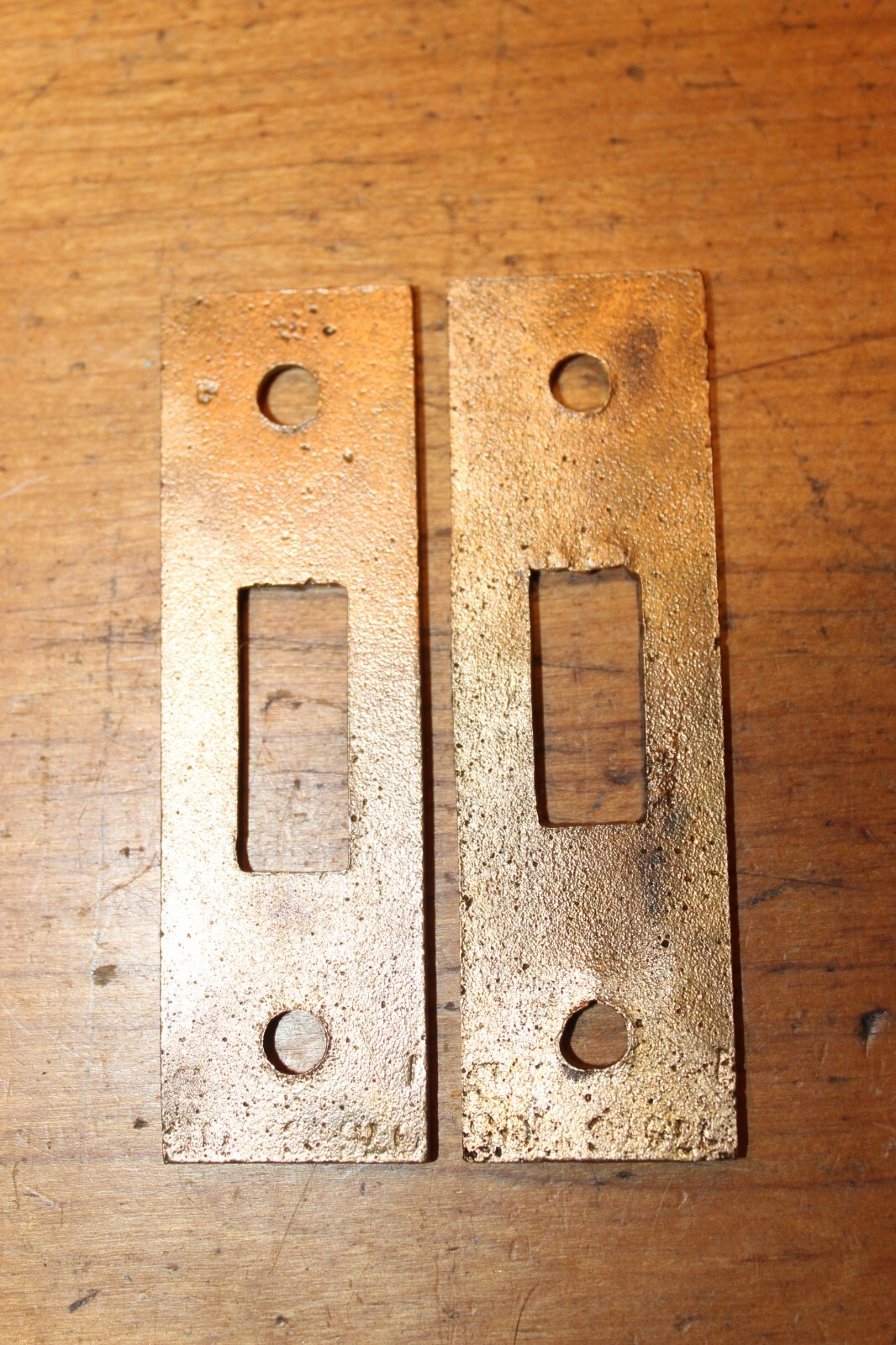 Choice One Ornate Heavy Bronze Door Strike Plate for Dead Bolt Mortise