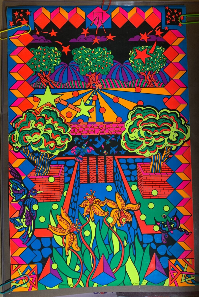 TERRESTIAL GARDEN VINTAGE 1971 BLACKLIGHT POSTER By THE THIRD EYE