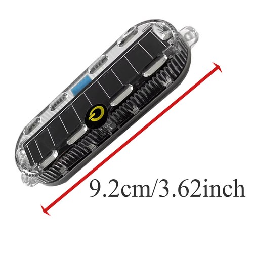 LED Solar Strobe Warning Light White Fit For Bicycles Motorcycle Cars Trucks - Picture 3 of 7