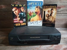 Philips VRX240AT22 Hi-Fi 4-Head Video Cassette Recorder/Player W/3movies Tested