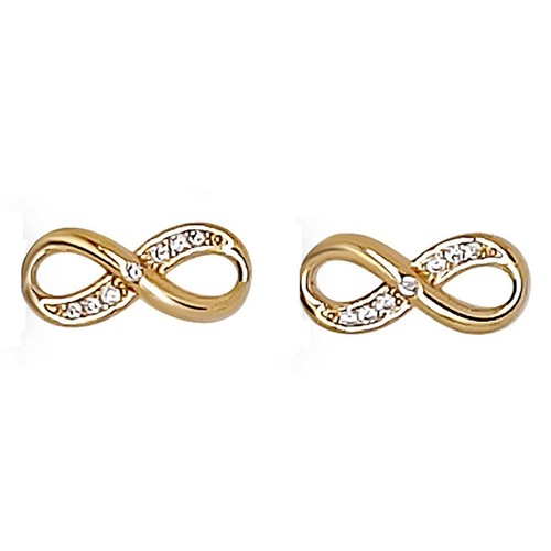 Boucles D'oreilles Cœur En Or 18 Carats Plaqué & Zirconium - Pour Femme, Style Puces
