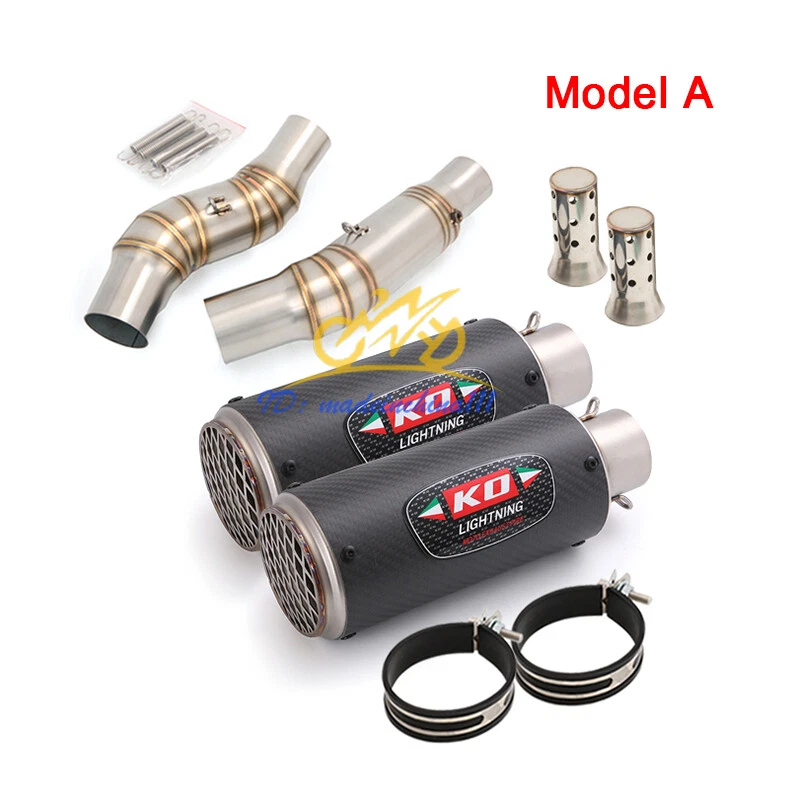 Silenciador deslizable tubo de escape medio para Kawasaki Ninja 1000 Z1000 2010-2025 Foto 4 de 4