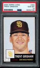 2020 Topps Living Set #355 Trent Grisham RC Rookie PSA 10 Gem Mint SP Card