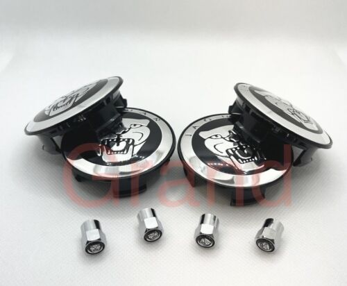 Jaguar Wheel Center Caps Black &Air Caps 59mm S-Type X-type XF XJ8 XEL XJ XK - Picture 14 of 15
