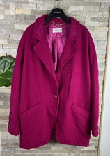 Vintage Givenchy En Plus Women’s Size 46 Uk 18 Pink Wool Overcoat Jacket Coat