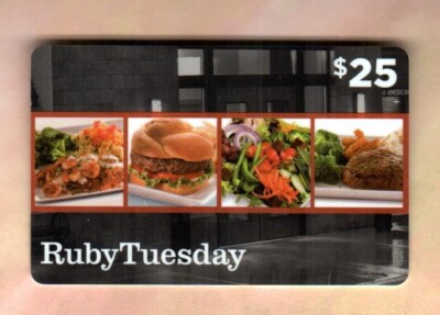 RUBY TUESDAY Assorted Entrees ( 2010 ) Gift Card ( $0 - NO VALUE ) | eBay