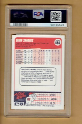 1990 Fleer CANADIAN Deion Sanders #454 PSA 9 | eBay