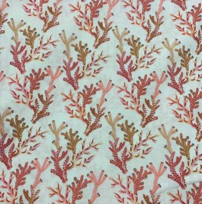 Coral Branches on White - Sea Botanica - by Sarah Gordon for Figo Cotton Fabric