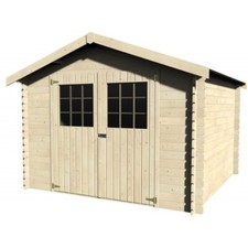 Casetta in Legno 3x3 mt 28 mm Block House Moderna Porta Attrezzi da Giardino