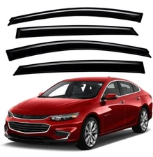 Visor Deflector Rain Guard, Dark Smoke Shatterproof, 4 PCS Set For 2016-2021...