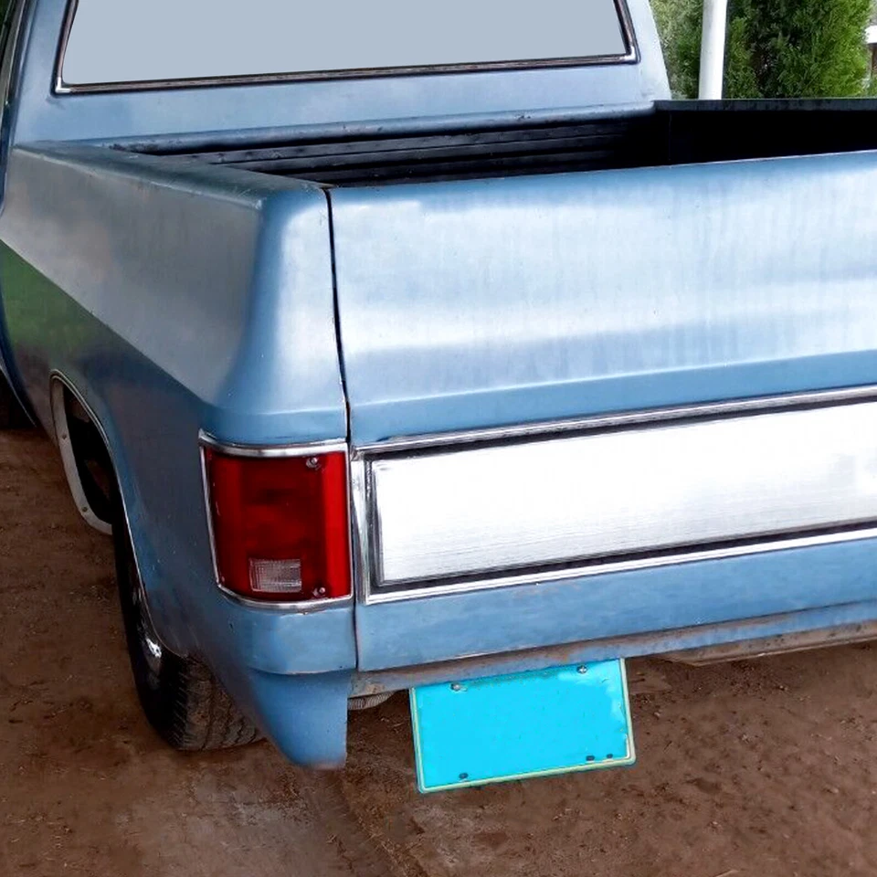 For Chevy C10 K20 GMC Sierra 1973-91 Tail Lights Tail Lamps w/Chrome Bezel Pair - Image 4 of 4