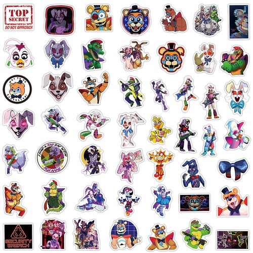 50Pcs Five Nights At Freddy's Security Breach Sticker Game Vinyl Waterproof - Picture 7 of 12