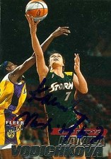 Kamila Vodichkova autographed Basketball Card Seattle Storm 2001 Fleer Ultra #96