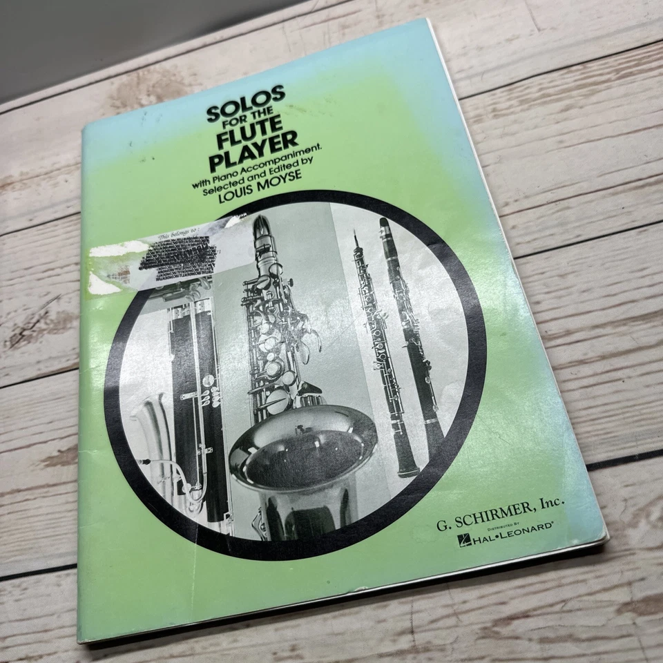 SOLOS for the FLUTE PLAYER with PIANO by LOUIS MOYSE Paperback Preloved - Image 3 of 4