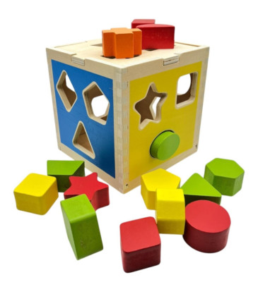 Form Sortierwürfel Klassisch Holz Sortierer Spielzeug 13 Stück Spielset - Melissa & Doug
