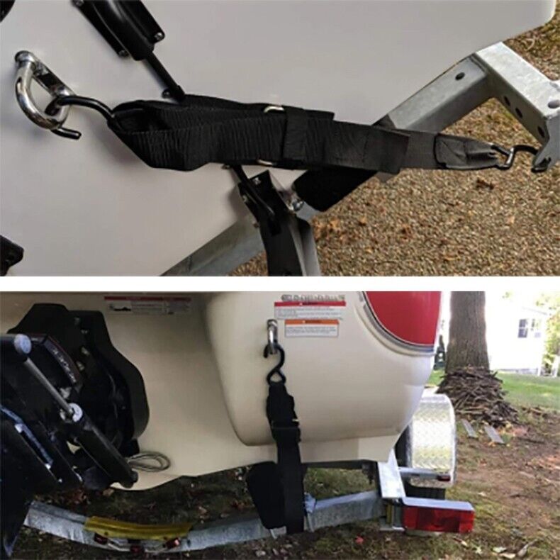 Straps Transom Boat Trailer Tie Down Straps with Latching Hooks