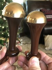 Kansa Copper And Wood Set If 2 two Wands For Face And Body Massage.