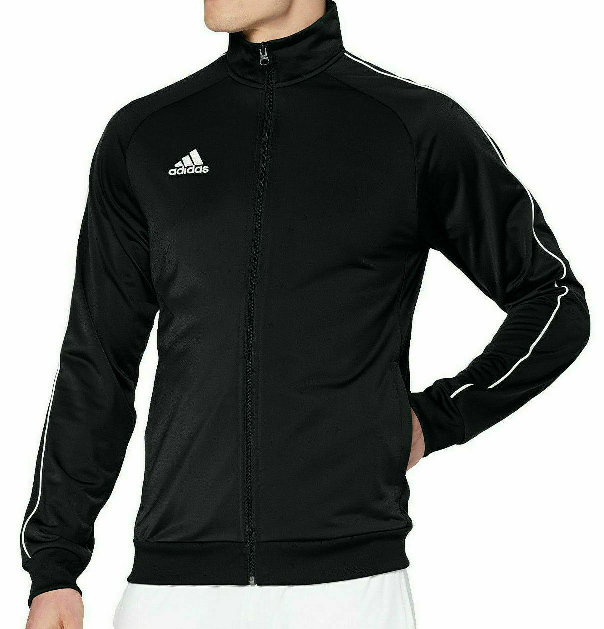 adidas Core18 Fußball Jacke - Schwarz/Weiß, L online kaufen | eBay 