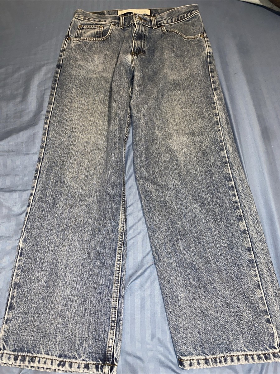 Arizona Jeans Mens 34 X 29 Straight Leg Relaxed Fit Blue Denim