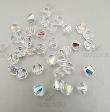 Swarovski 5301 6mm bicone beads, Crystal AB 24pcs