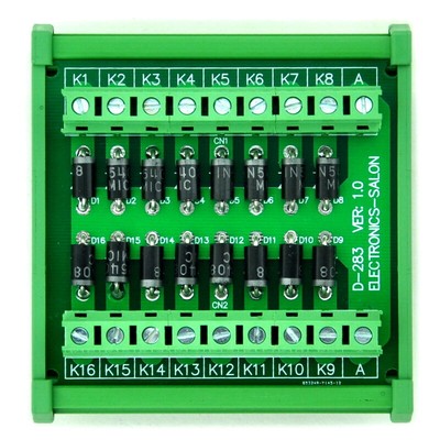 Electronics-Salon 3 Amp 1000V Common Anode 16 Diode Network Module 1N5408.