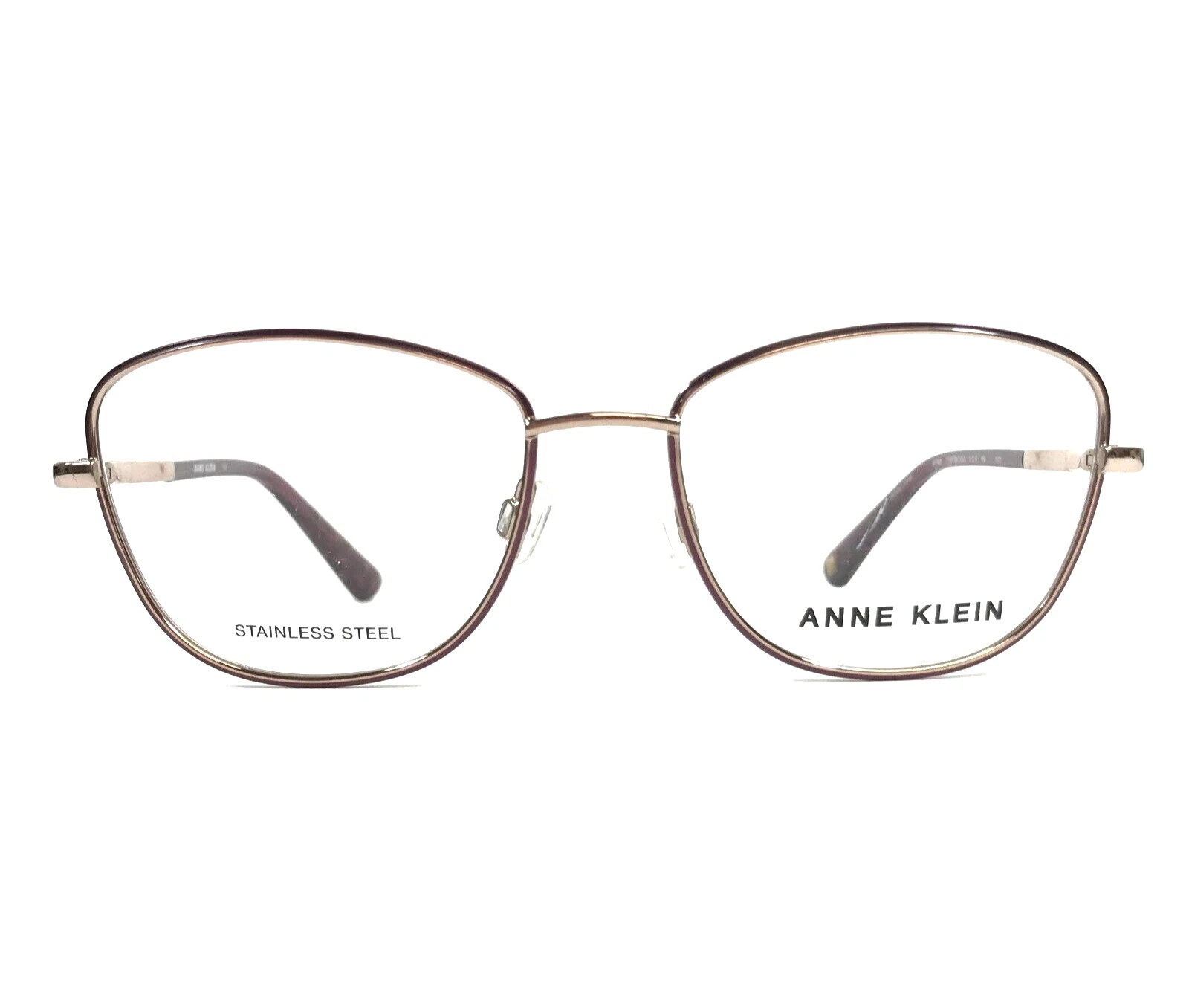 Anne Klein Eyeglasses Frames AK5088 770 Rose Gold Cat Eye Wire Rim 52 17 135