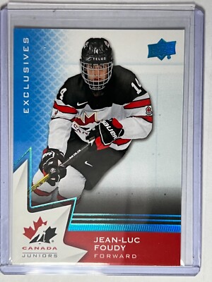 2020-21 UD Team Canada Juniors - Blue Exclusives #83 - Jean Luc Foudy (Multiple)