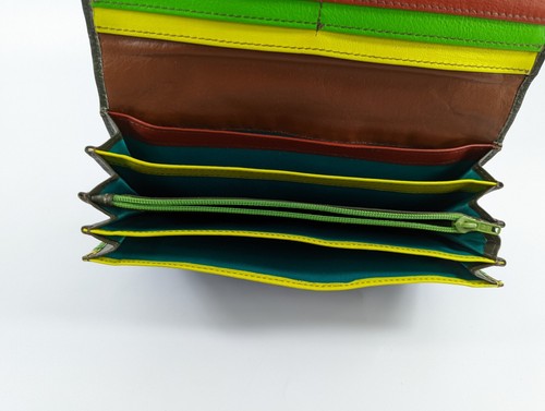 Golunski Large Dark Green Leather Purse 18.5cm X 11cm - Picture 5 of 5