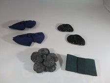 Lot of Vintage Women's Shoe Clips Navy Blue Black